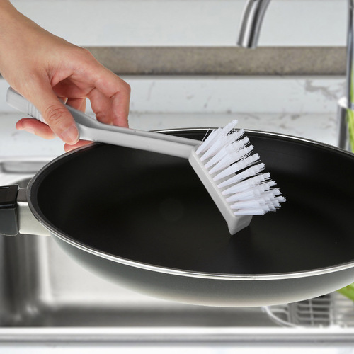 Revitalizing Long-handled Kitchen Brush SA109, Hangable Stove Top Cleaning Brush, Dish Washing Pot Scrubber