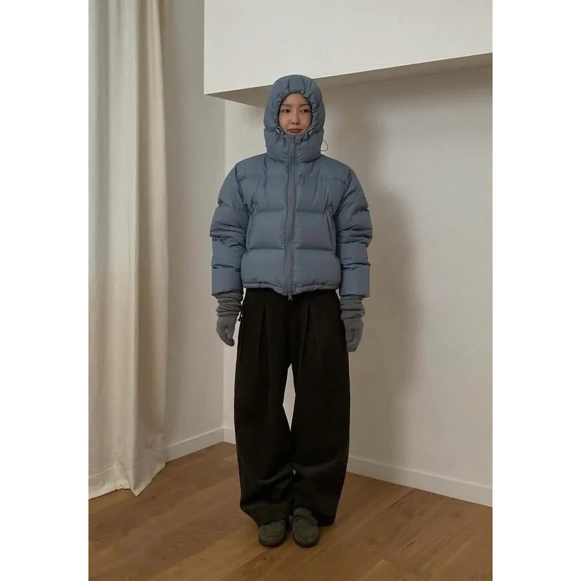 2025년 겨울 신상 한국 디자이너 smo*thmood 두꺼운 숏 다운 재킷
