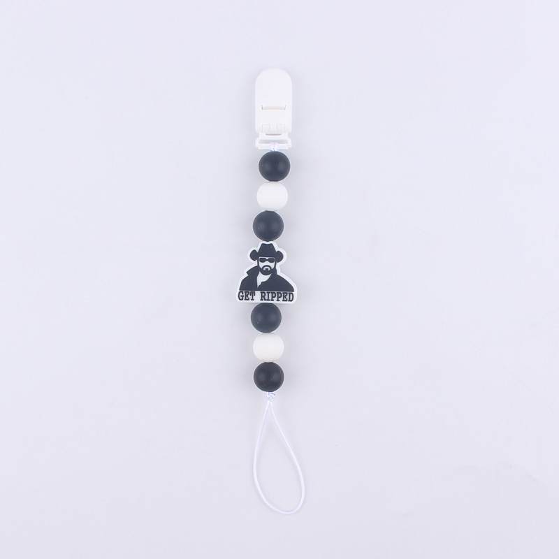 Nuevo bebé suministros chupete cadena creativa DIY dibujos animados estetoscopio pan cuerno mordedor cadena anti-gota