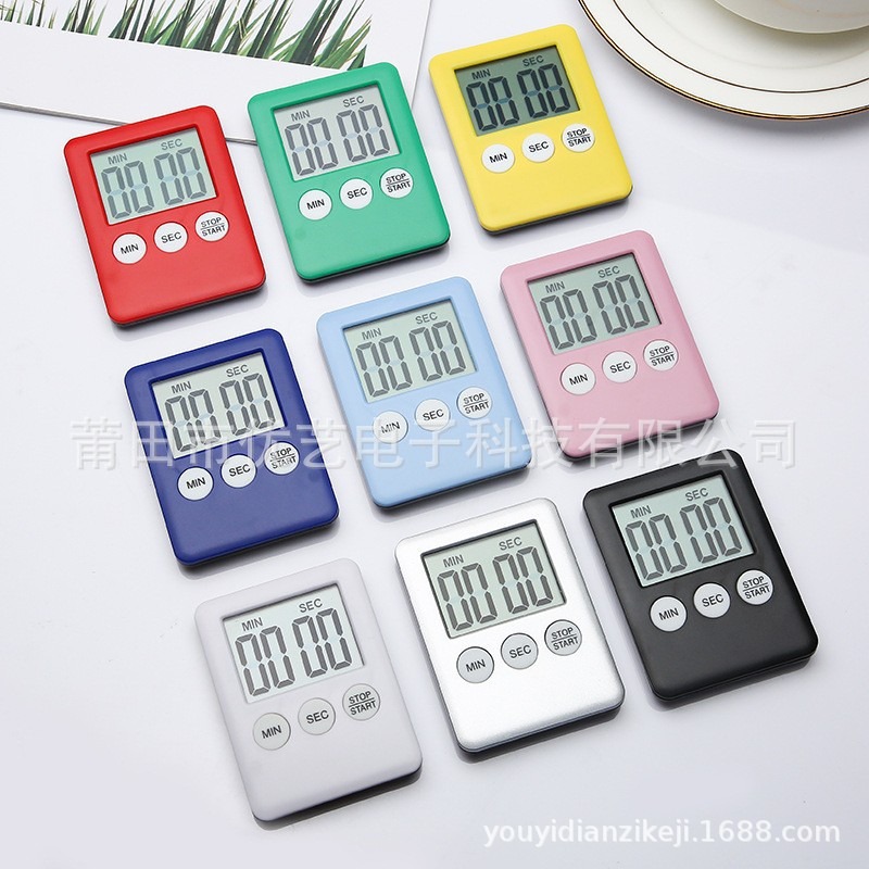Ultra-thin large screen magnetic timer Student supermarket questions cooking reminder office kitchen timer 2
