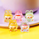 Luminous Mengmeng Rabbit Blind Bag Cartoon Transparent Expression Rabbit Desktop Decorations DIY Jewelry Ornaments Children's Gift
