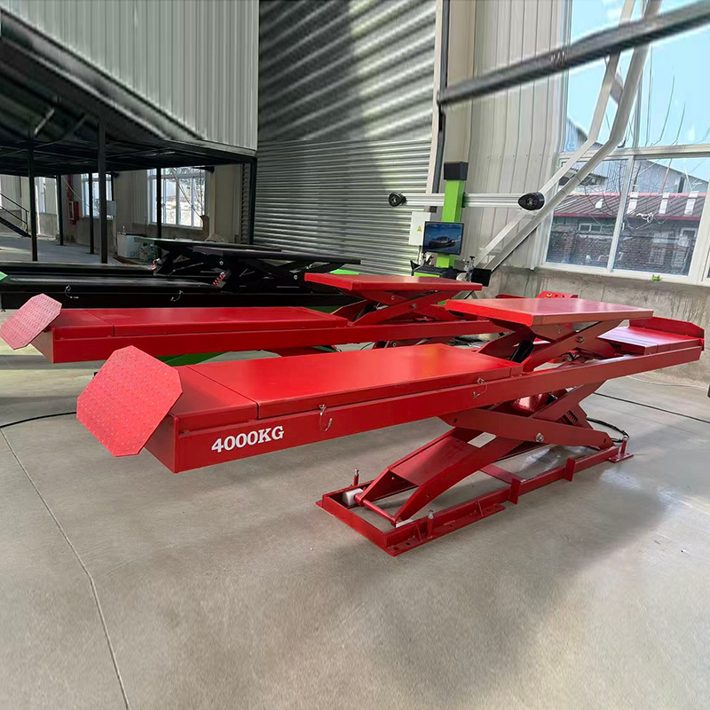 定制汽车大剪举升机升降机超薄子母剪刀折叠免挖槽剪式汽修店专用