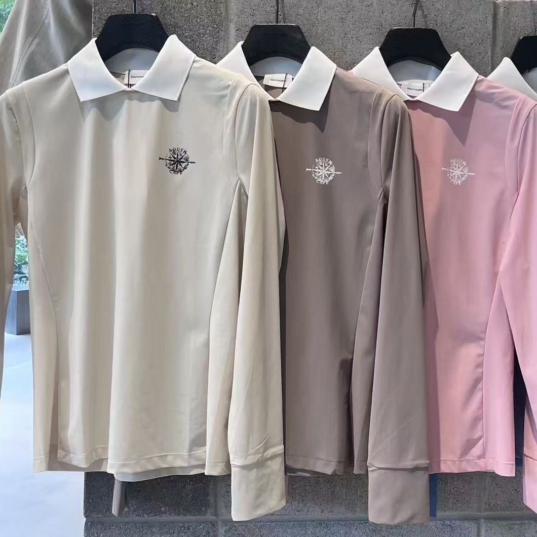 Women's New Autumn Long-Sleeve Golf Shirt with Flared Pants Set Korean Fashion Trendy Elegant Slimming Sportswear