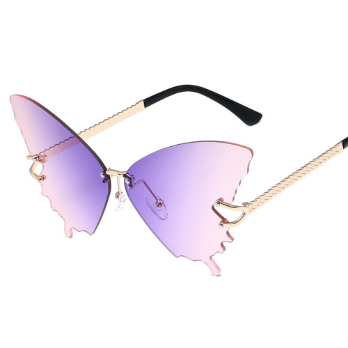 New butterfly sunglasses women's fashion large frame gradient sunglasses European and American trendy street style sunglasses s2033