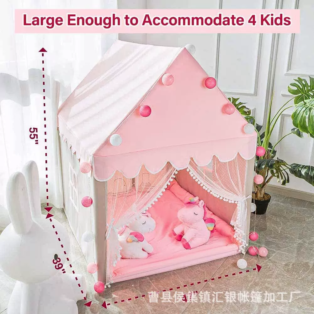 厂家批发儿童帐篷室内游戏屋家用宝宝女孩公主房城堡小房子玩具屋