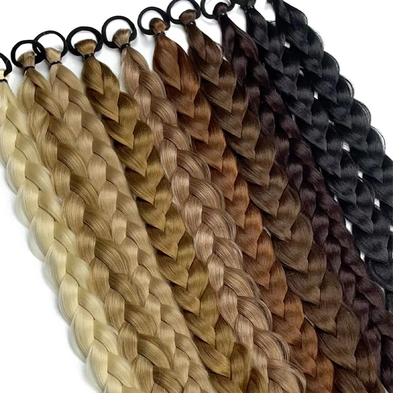 24 inch wig ponytail braid high temperature ponytail extended hair cord braid ponytail women's chemical fiber hair 24 inch wig ponytail braid high temperature ponytail extended hair cord braid ponytail women's chemical fiber hair
