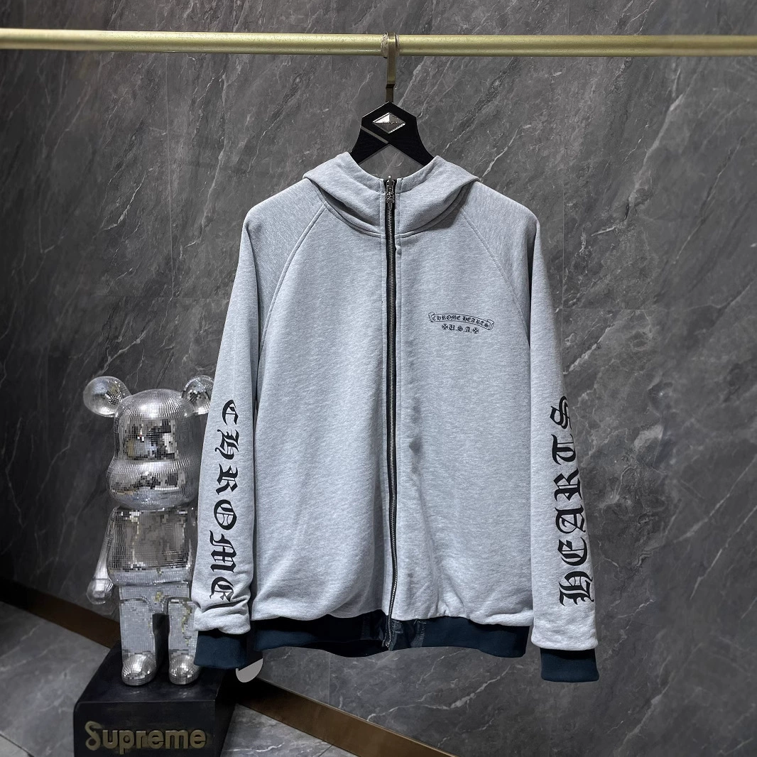 Осень-зима новая Chrome Hearts Croix крест темный узор конское копьё принт двусторонняя куртка с капюшоном