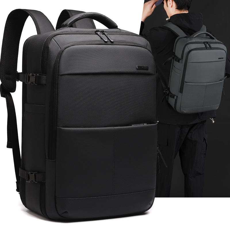 Business backpack for men, large-capacity computer backpack, simple and stylish travel backpack, water-resistant and wear-resistant men's backpack