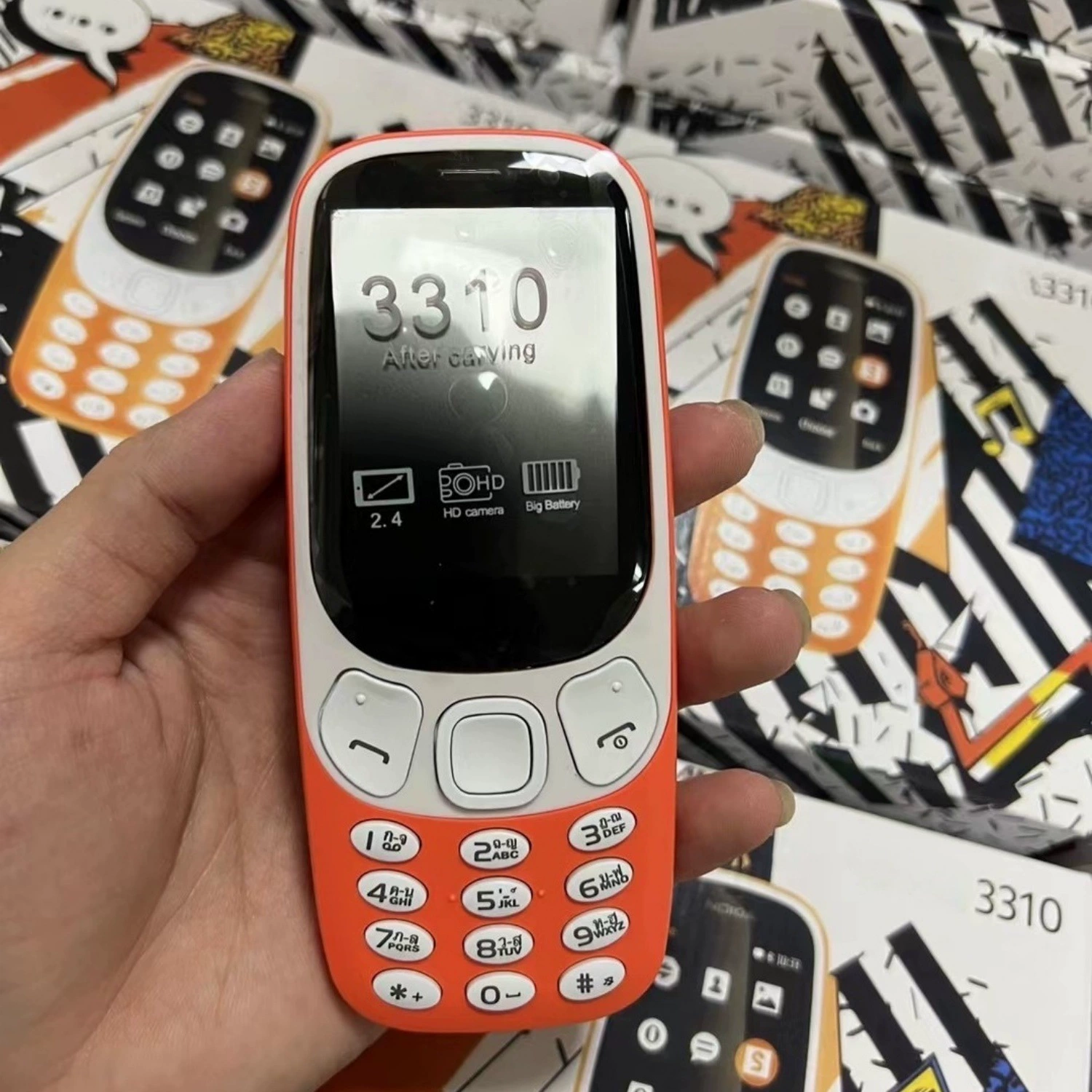 Международный мобильный телефон 3310 2.4 GSM неумный телефон 2G прямой ключ пожилой телефон с двумя картами