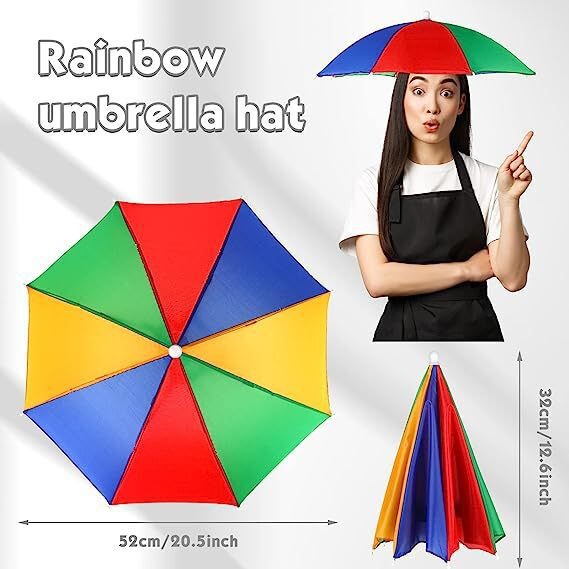 Children's Umbrella Hat with Umbrella Attachment 52cm Umbrella for Fishing, Sun Protection, Rain or Shine, Sunshade Hat Umbrella, Children's Umbrella Wholesale