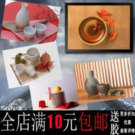 包邮艺术餐具 图片欣赏海报 宿舍书房餐厅厨房装饰画相框壁画挂画