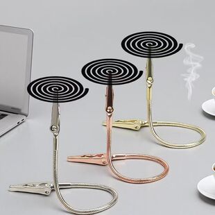 New Portable Mosquito Repellent Clip Multifunctional Hose Double-Headed Crocodile Clip Extra Long Metal Thread Incense Holder Clip Wholesale