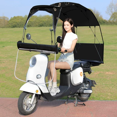 Elektromobil üçün ön şüşə çətiri (günlük) Rain Shelters, New Foldable and Retractable - single-sided-printing-black-lucky-cat-no-assembly-required-upgraded-storage-box-does-not-block-the-view