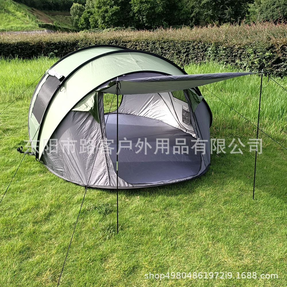 Acampar al aire libre tienda de lanzamiento de mano sin construcción tienda de apertura rápida tienda de viaje automática tienda de campaña impermeable tienda de barco transfronteriza al por mayor