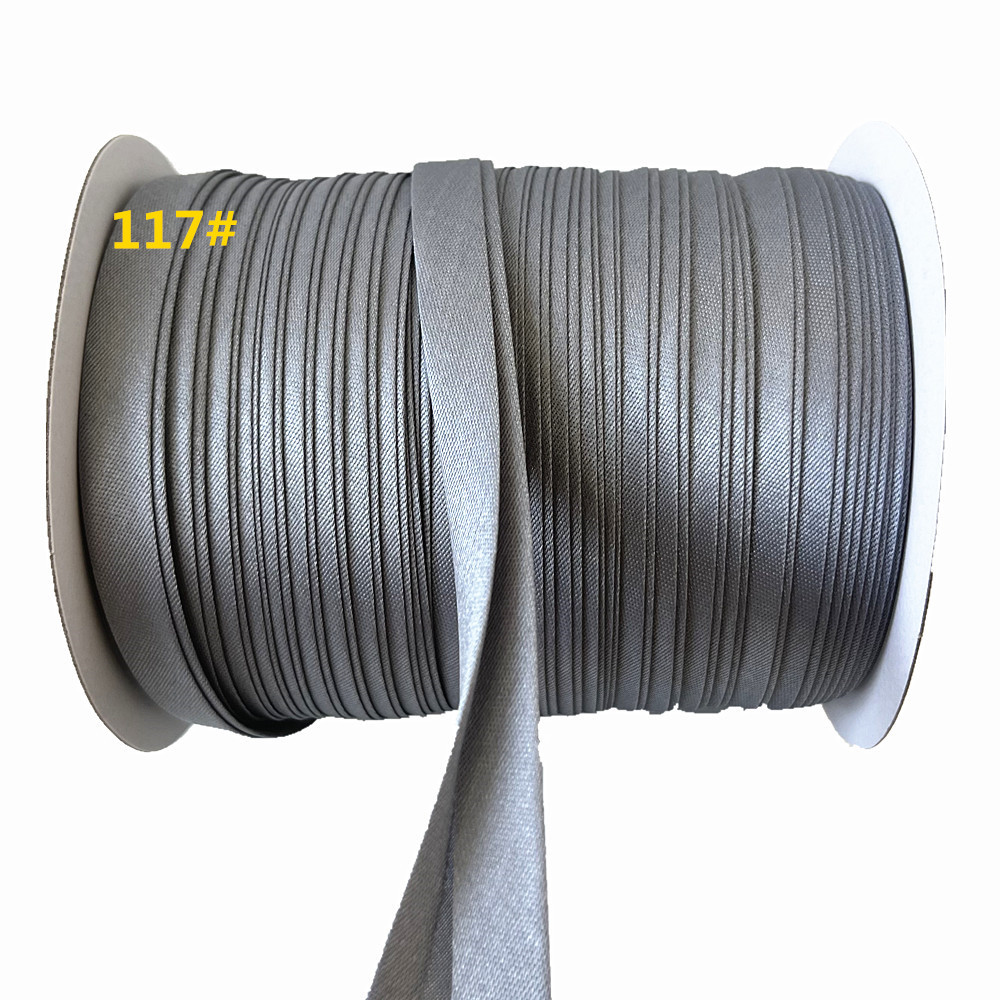 12MM 새틴 4 배 광택 테두리 벨트 의류 CHEONGSAM 압연 테두리 벨트 홈 섬유 압연 테두리 스트립 50 미터