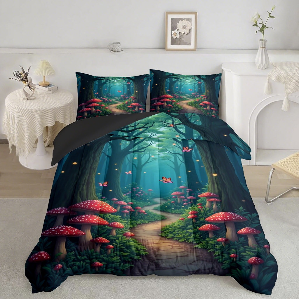 TEMU / JIT Silent Forest Transfrontier 3D Digital Printing 180gms Colchón Colchón Set para diseñar