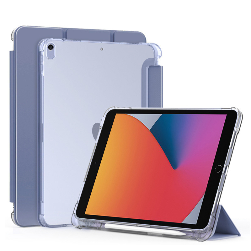 Suitable for 2025 iPad 11inch Tablet Protective Case 10.2 70% off Transparent with Pen Slot Soft Air7 Flip Stand
