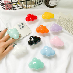 手機氣囊支架簡約純色雲朵韓國ins風創意指環扣桌面追劇diy支撐架