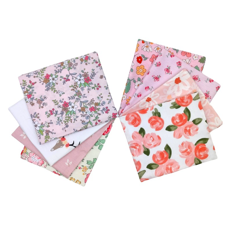 Новый розовый принтованный хлопок чистый хлопок diy handmade лоскутное 8 штук набор хлопковой ткани оптом