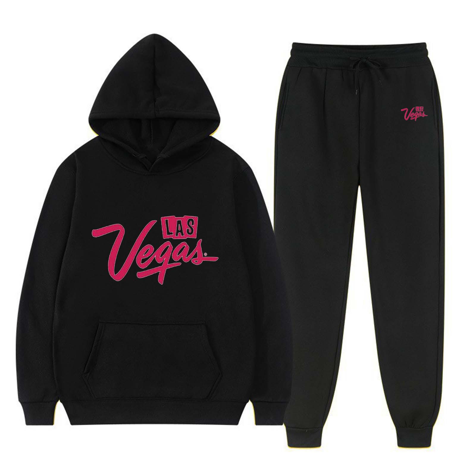 2024 Autumn/Winter New Hooded Printed Sweater Men's Leisure Sports Set_voghion.com