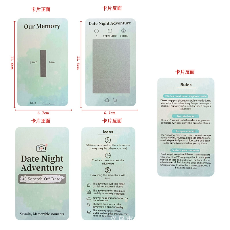 Трансграничный Date night adventure Полный английский Дата Ночь Приключения Кард Игровой Фабрика Спот