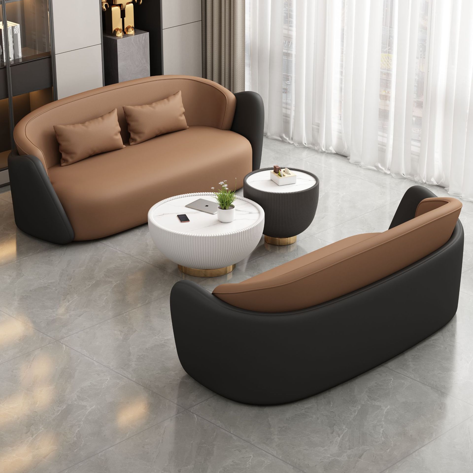Sofá de oficina mesas de té combinación de invitados mesas y sillas individuales lobby hotel ventas sofá sala de recepción de negocios image 9