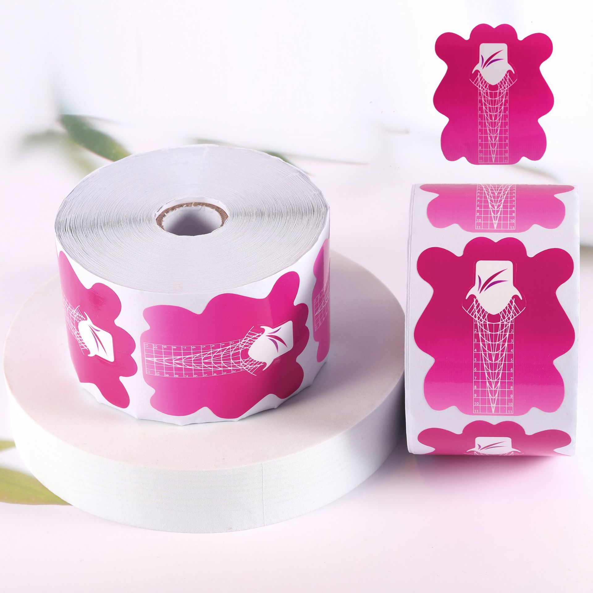 Transfronteriza nueva extensión de uñas titular de papel en forma de flor de melocotón fototerapia uñas de cristal dedo de uñas titular 100/500 piezas de suministros de uñas