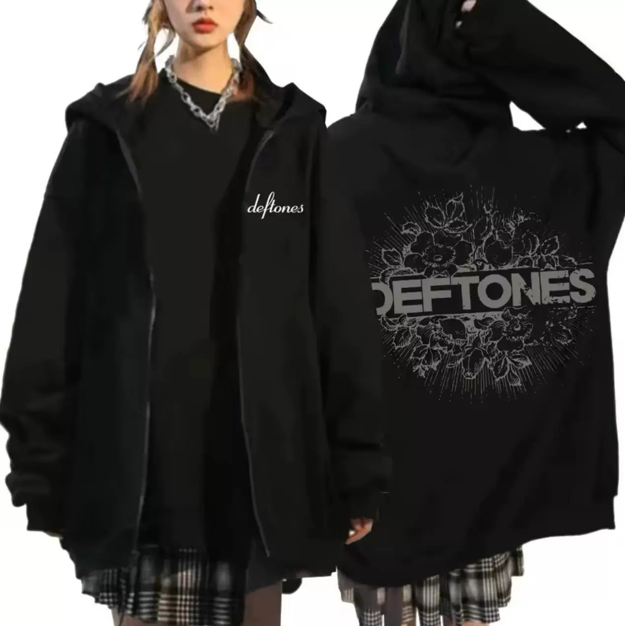 Толстовка (DEFTONES) на молнии, унисекс, цвета разные, размеры S–XXXL