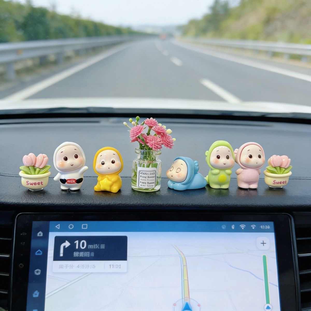 2026 New Cute Pajama Healing Star Doll Decoration for Car, Office, Computer, and Dashboard