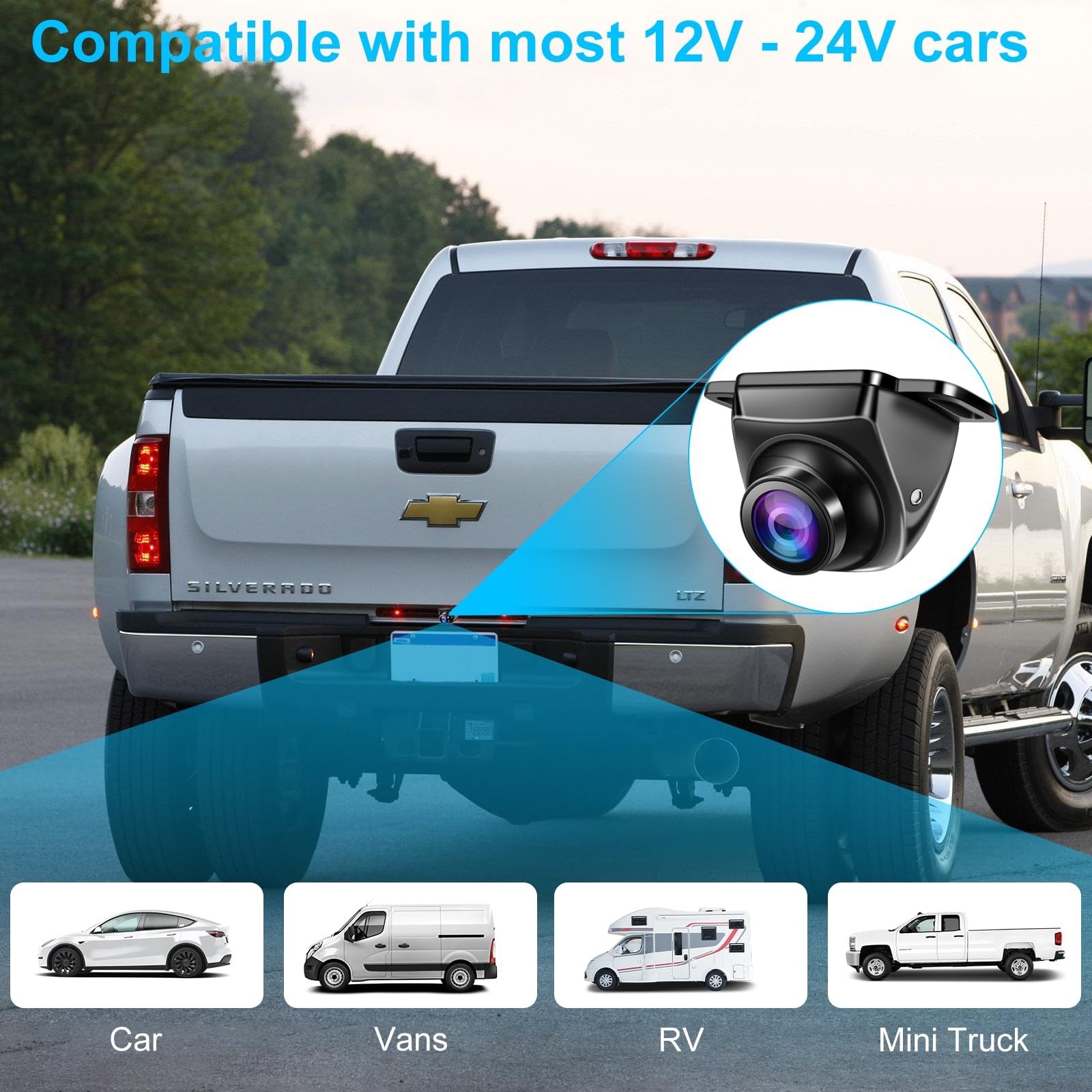 Universal Korean-style external right-side blind spot AHD1080P high-definition night vision waterproof car rearview camera