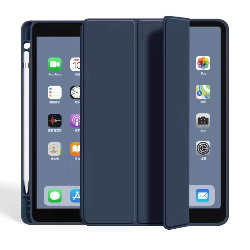 Чехол для планшета Apple iPad 9.7 / Air / mini / 10.2 / 10.9, силиконовый чехол с подставкой и держателем для стилуса