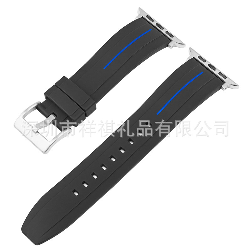 现货批发适用苹果手表678代iwatch45智能手表橡胶TPU防水弧形表带详情9