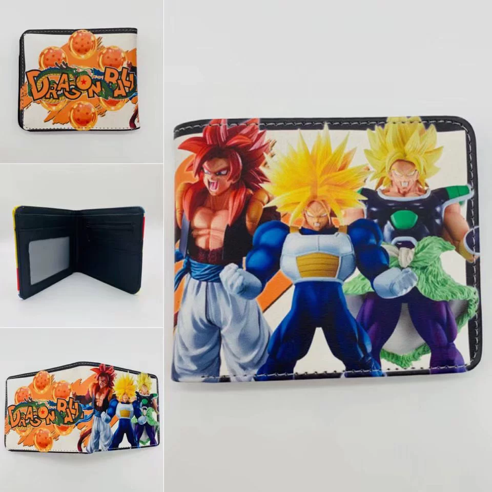 Карта кошелек Dragon Ball, держатель для карт студентов, мультяшный короткий надпись