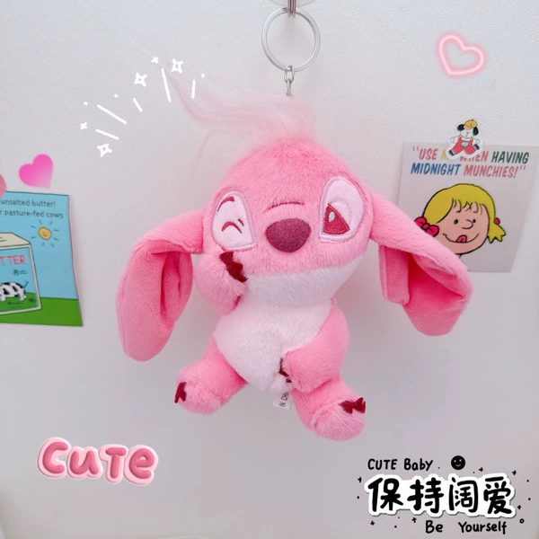 Cover your mouth Stitch pink [normal circle]