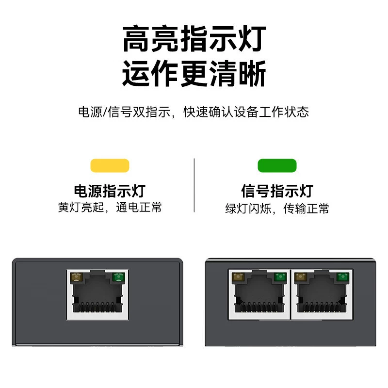 胜为 Gigabit PoE repeater isolated national standard repeater switch poe one to two CPOEG12