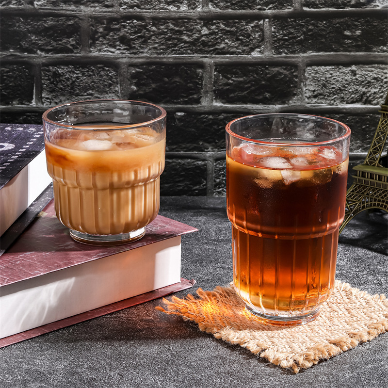 De estilo americano de cristal apilable occidental restaurante bebida taza fruta taza de té taza de cerveza taza de café Latte taza de vino extranjero