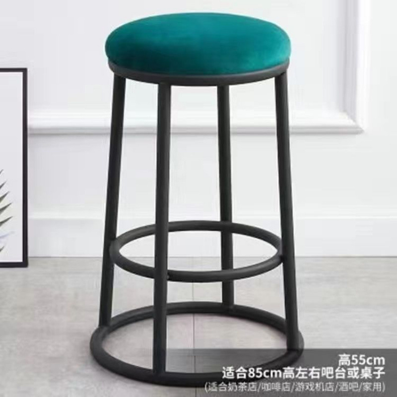 轻奢酒吧椅吧台凳奶茶店商用凳咖啡厅高脚凳前台手机店高凳字|undefined