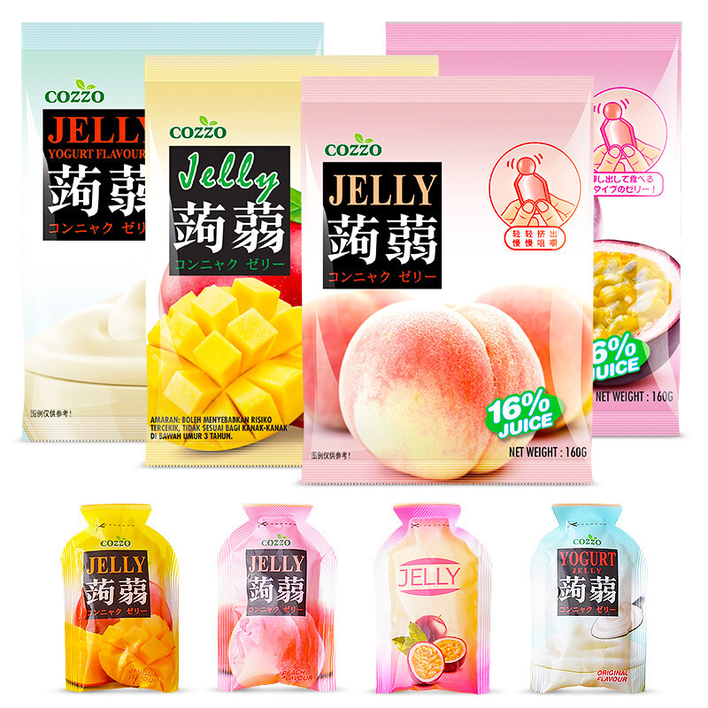 Malaysia Imported High-Quality Tapioca Jelly Konjac Juice Pudding 0 Fat Office Snacks Low Calorie