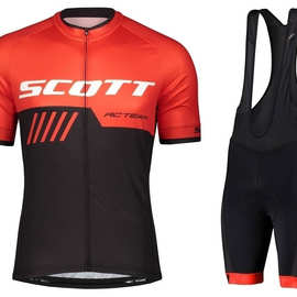 夏季短袖骑行服背带套装自行车服速干SCOTT薄款户外运动服跨境