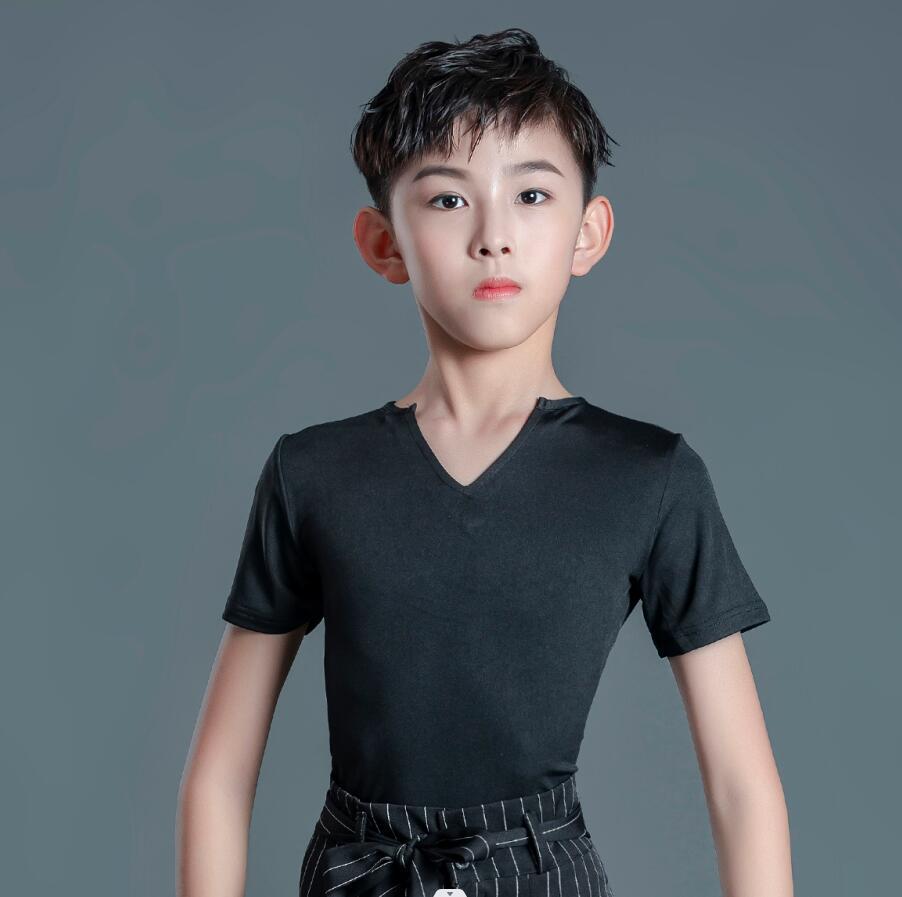 Black V-Neck Short Sleeve Top