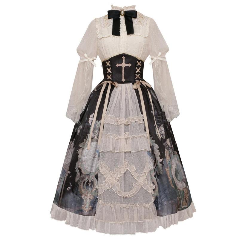 オリジナルデザイン蝶时计opロリータサスペンダードレス日常可爱いlolita甘いドレス6616|undefined