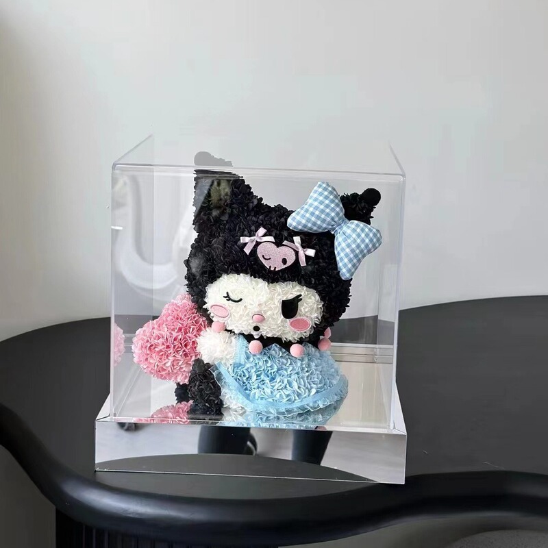 バレンタインデー永生花クロミかわいいアクリル真花置物七夕は彼女の誕生日プレゼント卸売りをします。|undefined