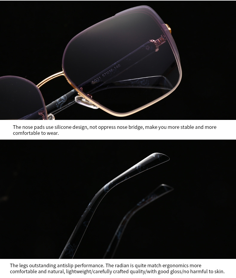European and American Modern Retro Sunglasses High-end Women's INS Sunglasses All-match Fashionable Metal Sunglasses 5G21_voghion.com