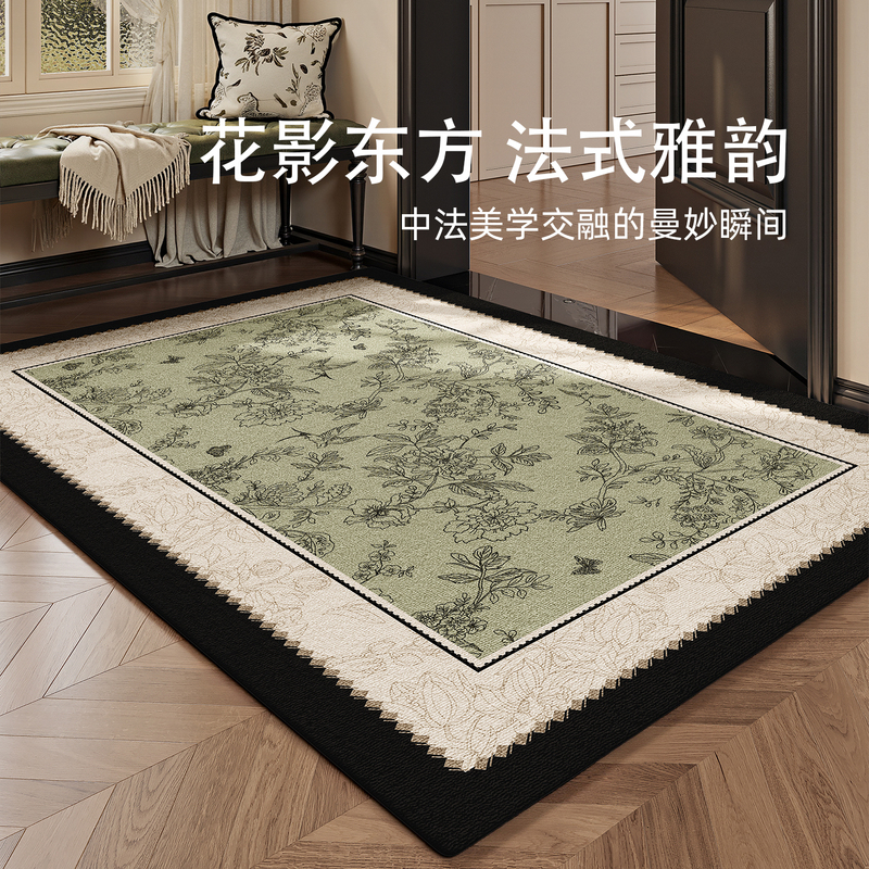 Entrance Door Mat, Wear-Resistant and Easy to Maintain, French-Style Retro Loop Pile Mat, Household Non-Slip Soundproof Carpet Entrance Door Mat, Wear-Resistant and Easy to Maintain, French-Style Retro Loop Pile Mat, Household Non-Slip Soundproof Carpet