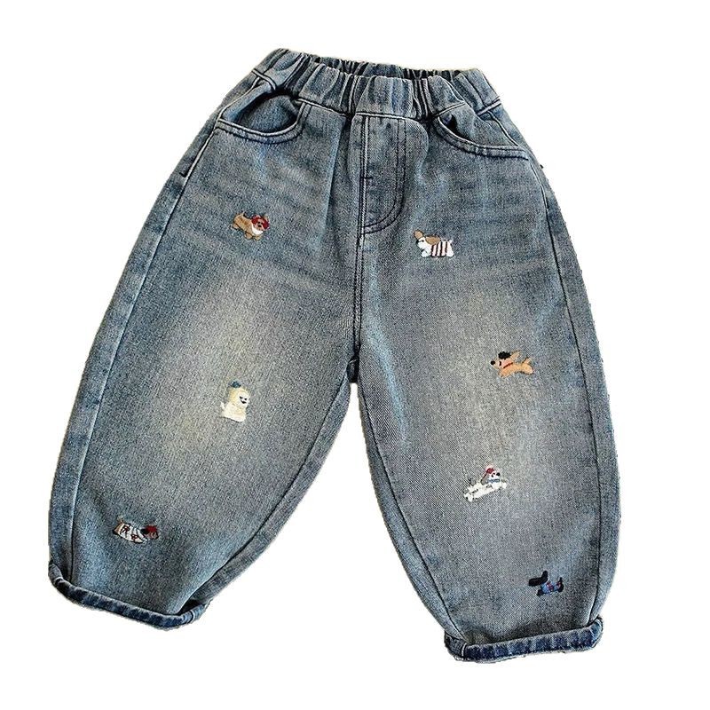 Nuevos jeans para niños modelos de primavera y otoño pantalones de primavera bordados para niños image 5