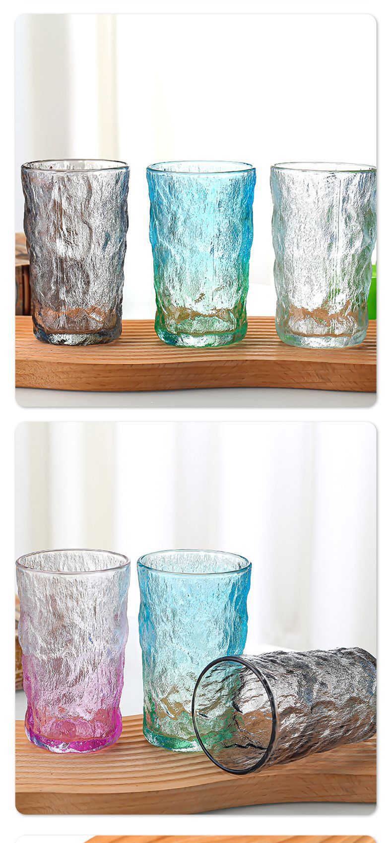 Glacier Pattern Glass Cup For Whiskey And Cocktails High End_voghion.com