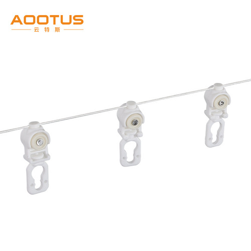 Cross-border manufacturer wholesale electric curtain distance beads, wavy cord bead rollers, snake curtain track pulleys
