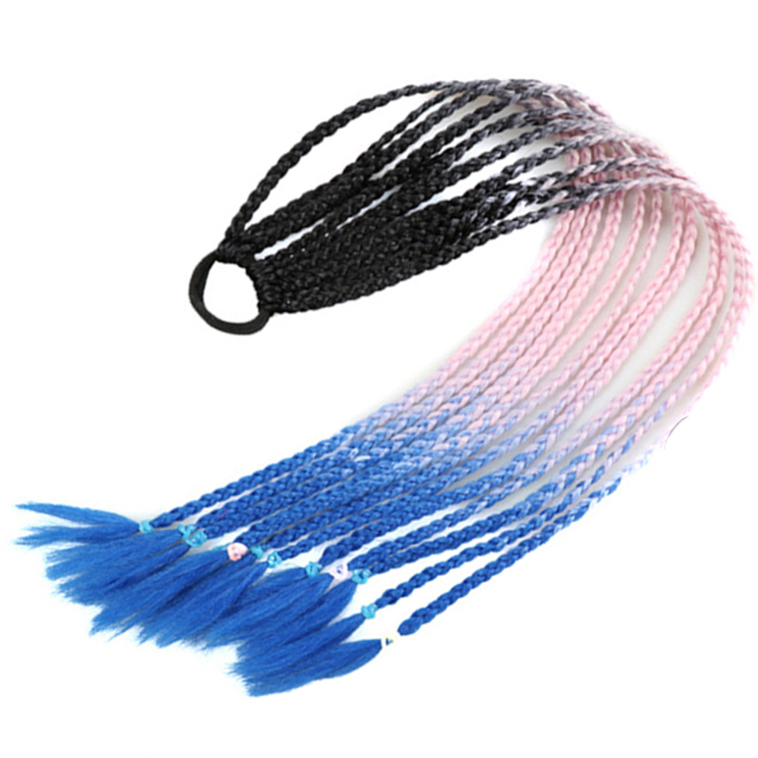 Inventario al por mayor colorido trenzas de tres hebras africanas trenzas sucias trenzas de caballo recogidas en stock Inventario