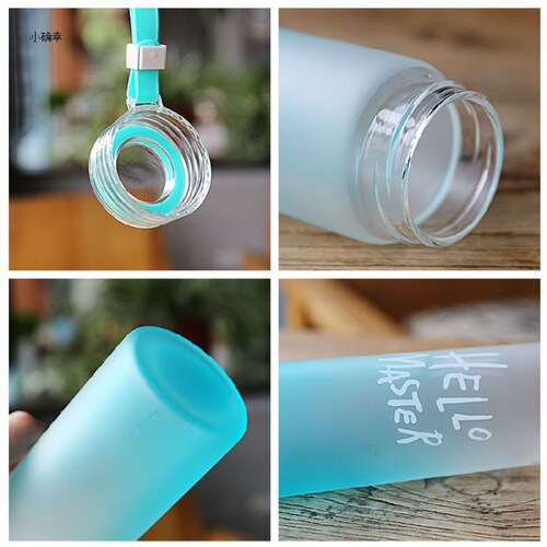 Creative Fashion Transparent Gradient Rainbow Cup Portable On-the-Go Cup Activity Business Advertising Student Couple Frosted Water Cup