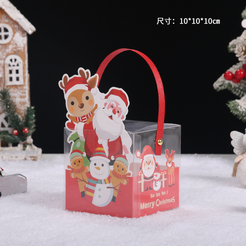 Caja de Apple de Navidad de dibujos animados caja de regalo para niños Caja de pastel de taza de papel